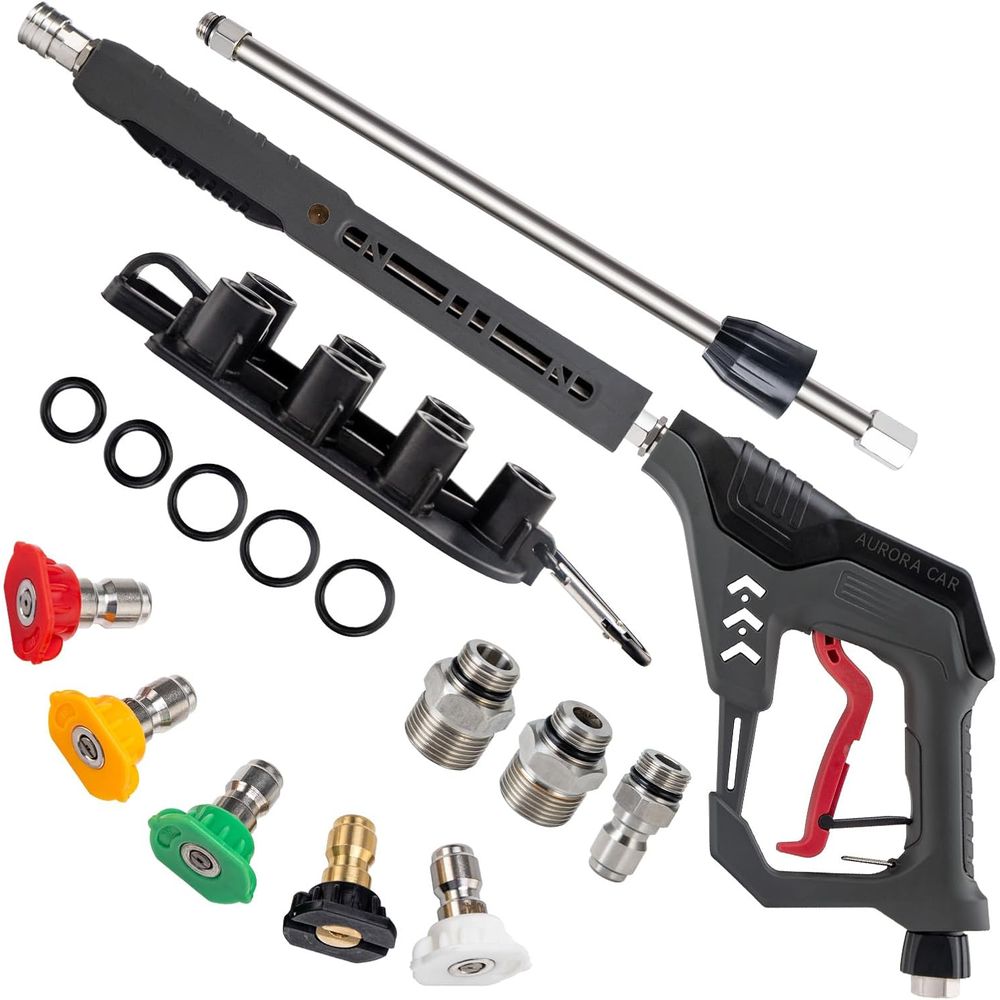 Power Washer Gun Replacement - Pistol Semprot dengan Sambungan Putar, Tongkat