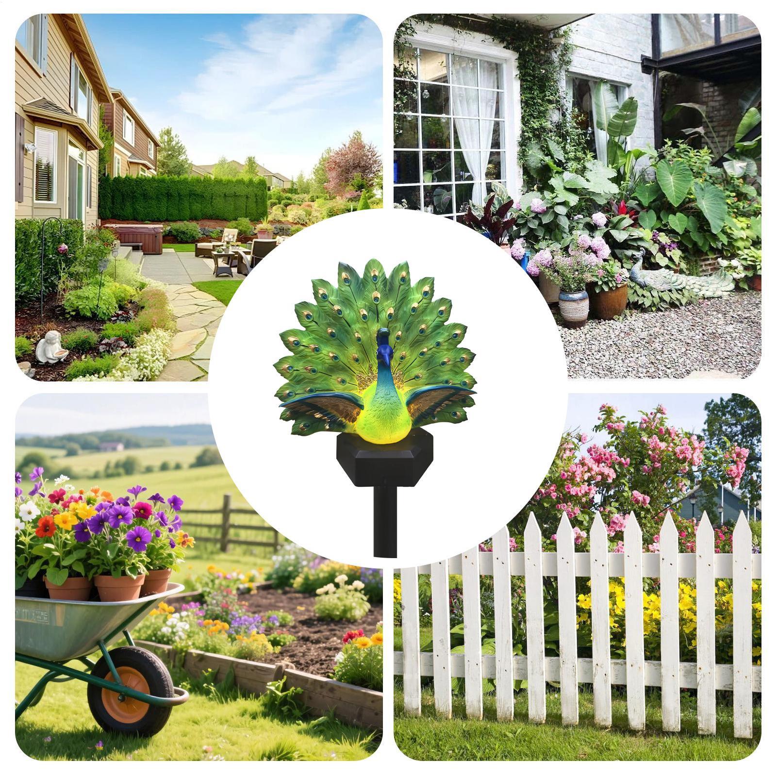 Outdoor Yard Power Stake - Patung Burung Taman Tenaga Surya, Tahan
