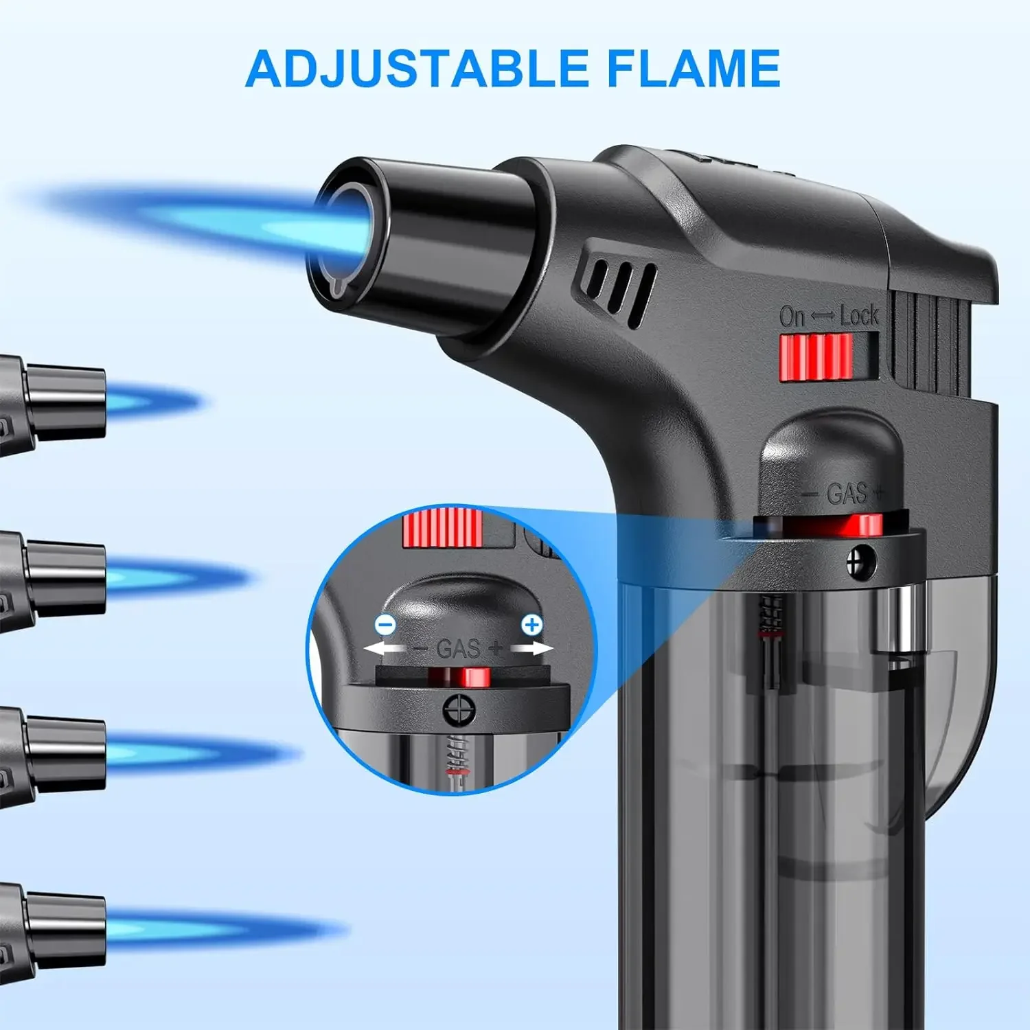 Outdoor Kitchen Power Burner - Pemantik api 4-pack, pemantik tahan angin,