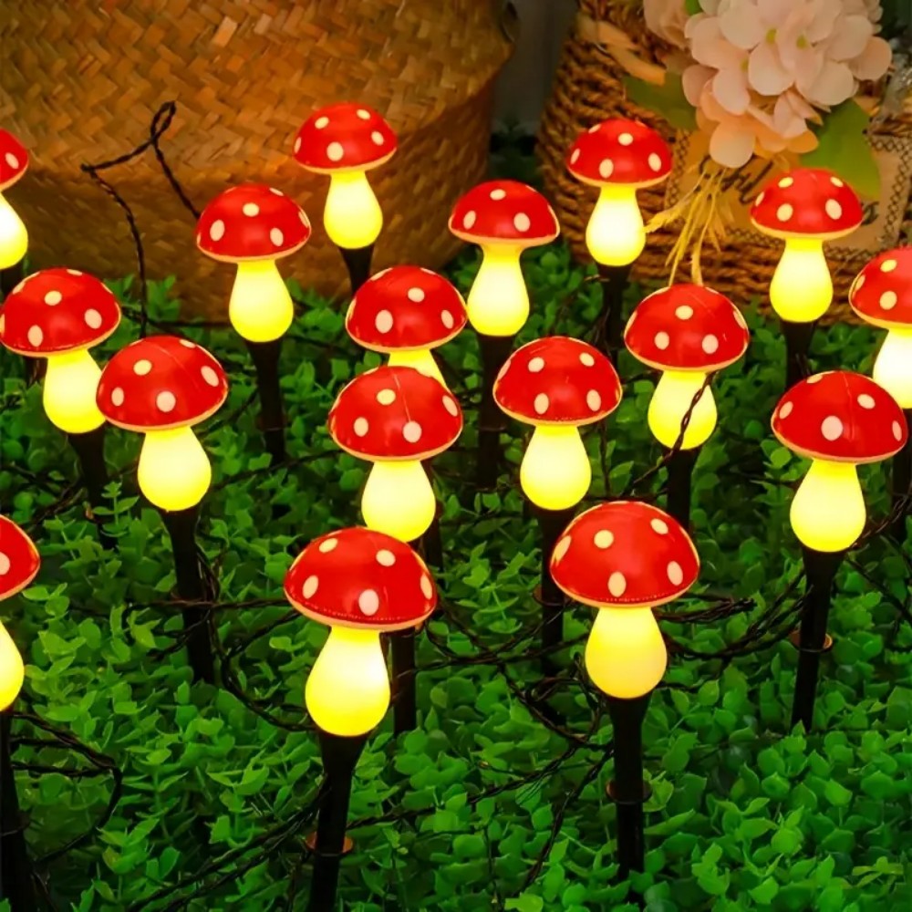 Outdoor Yard Power Stake - Lampu Tali Tenaga Surya Bentuk Jamur