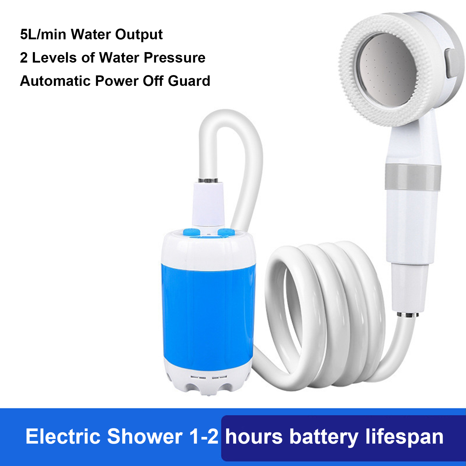 Outdoor Power 'Hose' - Shower Portabel Luar Ruangan Bertenaga Baterai,