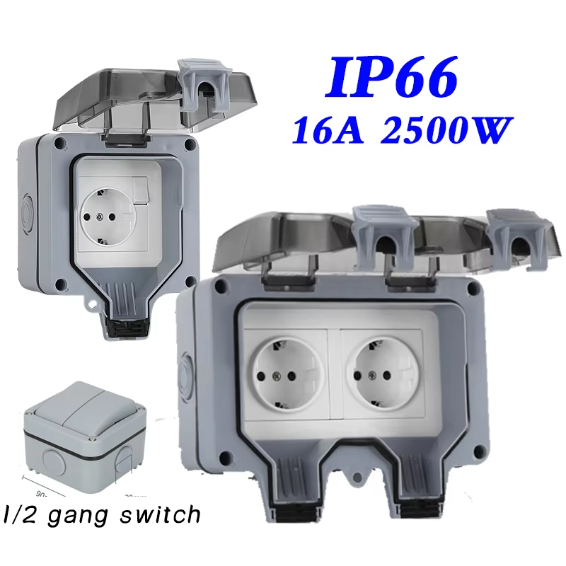 Outdoor Power Hub - EU KR Soket Tahan Air Dinding