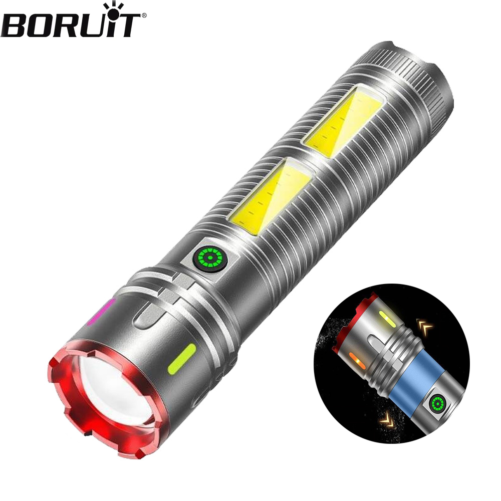Outdoor Power Meter Bike - BORUiT Senter LED Dapat Diperbesar Senter