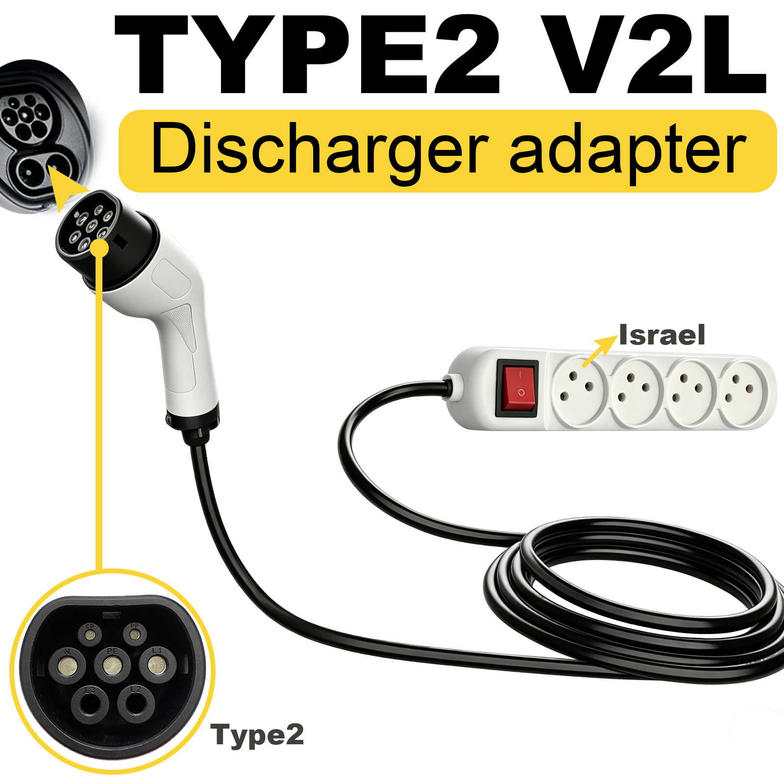 Outdoor Power Hub - Adaptor Pengisian Daya Tipe 2 V2L