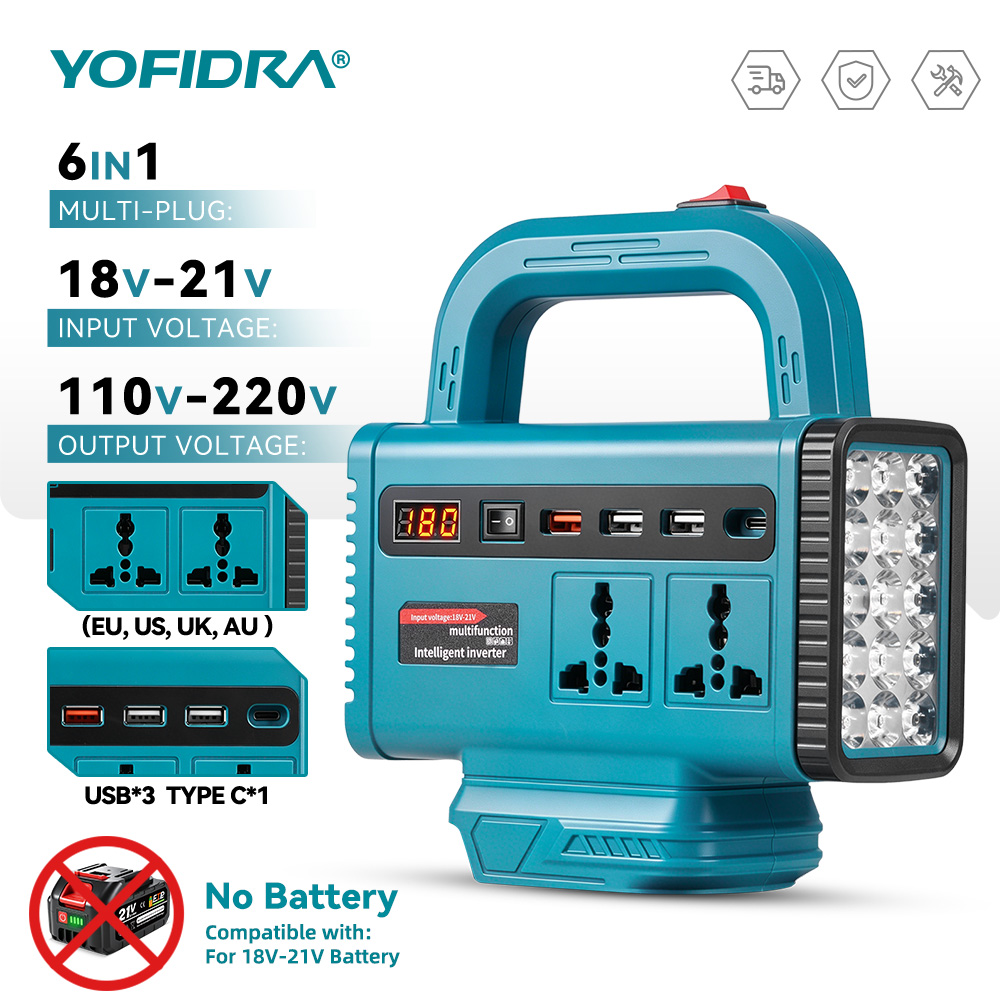 Outdoor Usb Power Adapter - YOFIDRA 220V Inverter Daya Portabel Catu