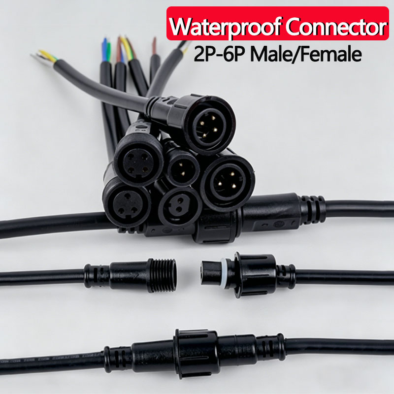 Outdoor Power Hub - Set Konektor Kabel Tahan Air 2/3/4/5/6Pin