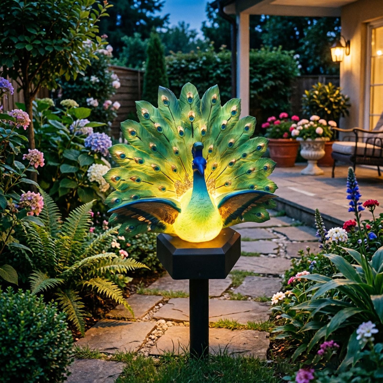 Outdoor Yard Power Stake - Dekorasi Taman Burung Tenaga Surya, Tiang