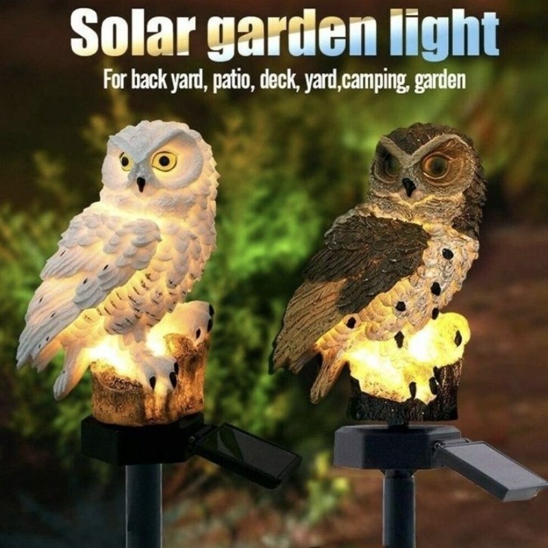 Outdoor Yard Power Stake - Lampu Taman Burung Hantu Tenaga Surya,