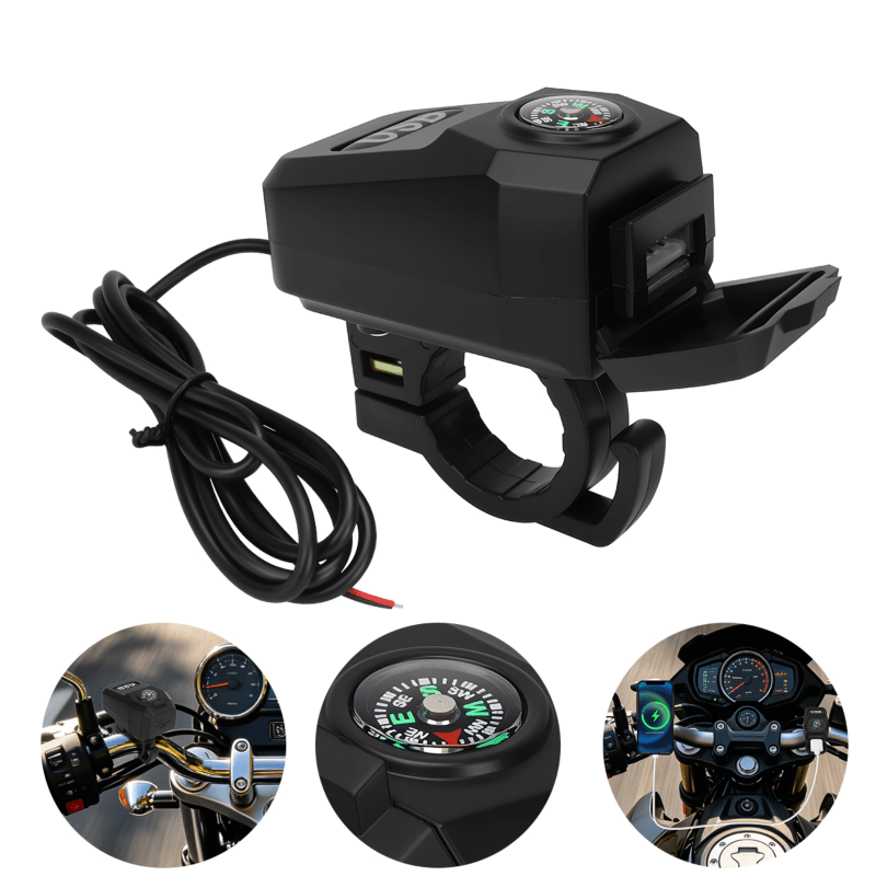 Outdoor Usb Power Adapter - Soket USB Sepeda Motor QC3.0 Pengisi