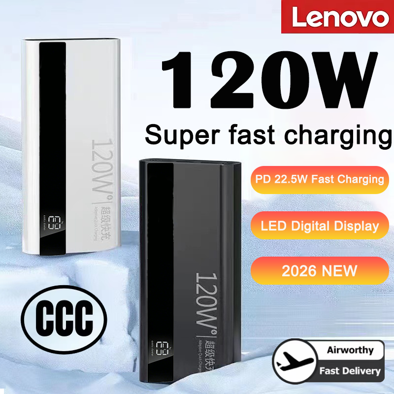 Outdoor Usb Power Outlet - Power Bank Lenovo 1000000mAh Kapasitas Besar