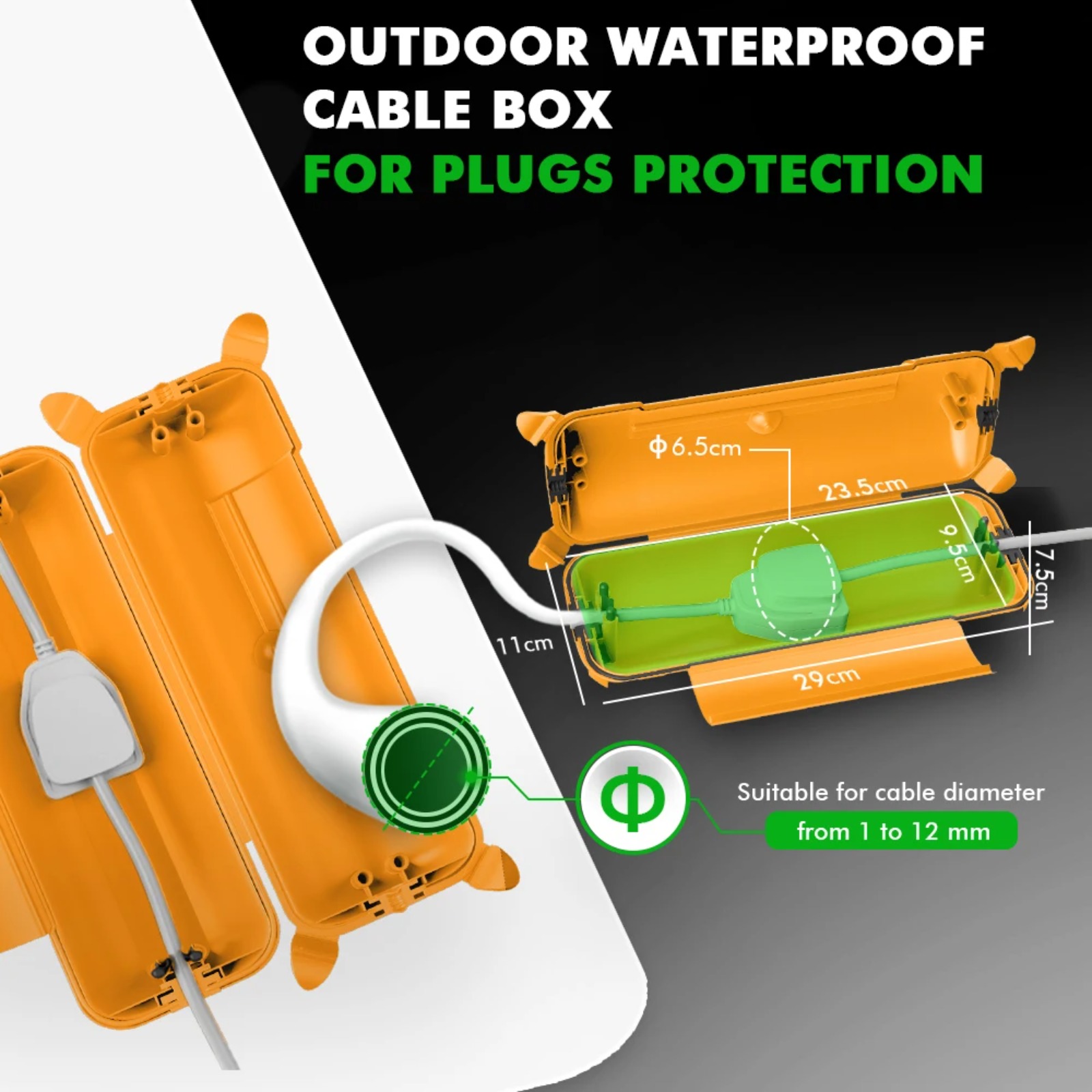 Penutup Kabel Ekstensi Luar Ru - Outdoor Power Extension ulasan dan harga