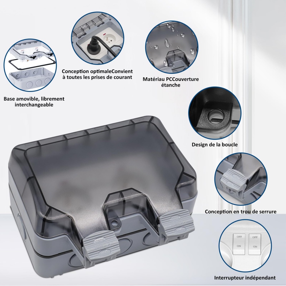 EIOMR France IP66 Soket Luar R - Outdoor Usb Power Outlet ulasan dan harga