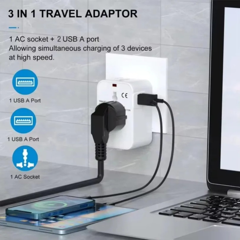 Adaptor Daya Perjalanan Univer - Outdoor Usb Power Adapter ulasan dan harga