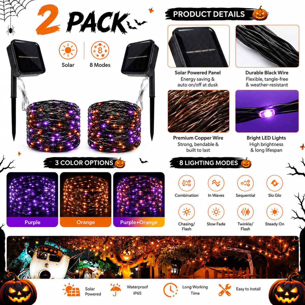 2 Paket Lampu String LED Tenag - Outdoor Power Pack ulasan dan harga