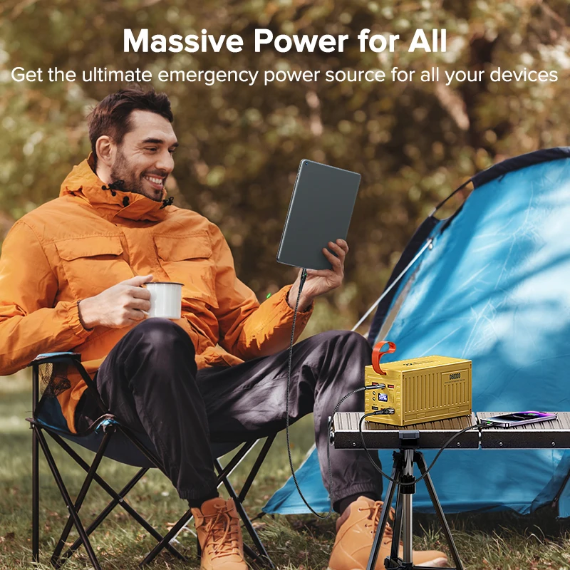QOOVI 60000MAh Power Bank 22.5 - Outdoor Usb Power Outlet ulasan dan harga